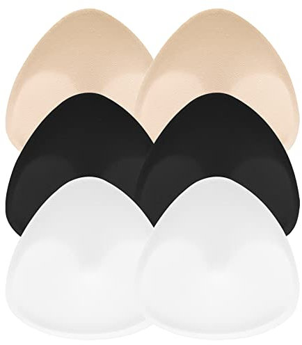 WLLHYF Triangle Bra Pads Inserts, Breathable Skin Color Removable Breast Padding Soft and Comfortable Breast Enhancers for Women Girls Any Cup Cover