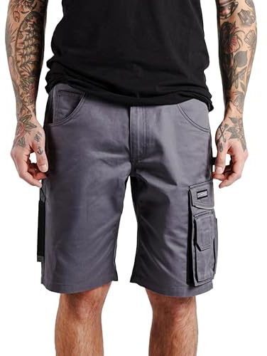 Concreed Herren Arbeitsshorts Professionell – Strapazierfähige Kurze Arbeitshose mit Stretchbund & Cargotaschen – Robuste Sommer-Workwear für BAU & Garten