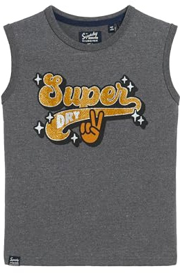 Superdry Damen Schmal geschnittenes Retro-Tanktop mit Verzierung