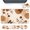DHEEBFWE Ensemble de tapis de souris pour clavier, grand tapis de bureau + repose-poignet pour clavier + tapis de souris + sous-verre, tapis de souris antidérapant pour taper facilement, tapis de