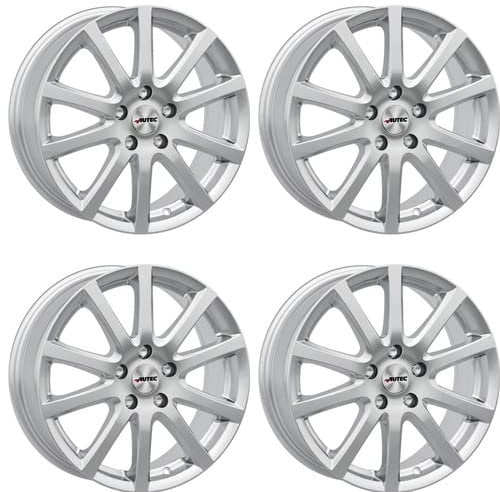 4x AUTEC Felgen Alufelgen SKANDIC 6.0x15 ET40 4x100 Brillantsilber kompatibel mit Honda Civic Insight Jazz