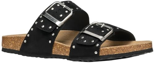 Geox D BRIONIA R I, Sandale Plate Femme, Black,