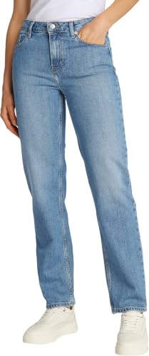 Tommy Hilfiger Donna Jeans Classic Straight Uma Vita Media, Blu (Uma), 28W/30L