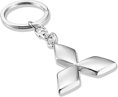 fibhyrtingy 3D Chrom Auto Schlüsselanhänger Metall Universalgröße, Fit Mit, One size
