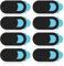 Aradoea 8pcs Webcam Covers Slider Ultra Thin Design Laptop Camera Cover Slider Protect You and Your Family Privacy and Security Online Sliding Cover for Laptops Tablets PC Macbook Ipad Smartphone