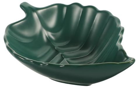 Garneck Banana Leaf Ceramic Plate Dessert Serving Plate Accessories Creative Ceramic Dish for Serving Snacks in Home