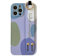 siduater Strap Holder Case for 6.7 iPhone 12 Pro MAX with Kickstand, Wrist Strap Band Soft Pattern Shockproof Cover, Adjustable Handle Grip Loop for iPhone 12 Pro Max 6.7 Inch, Lavender Geometric