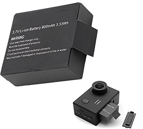 3,7 V 900 MAh Wiederaufladbarer Akku mit Überladungsschutz, 3,7 Li-Ionen-Akku für SJ4000 SJ5000 M10 Sportkamera