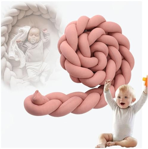 Wizvox Gewebte Bettschlange FüR Antikollisionskopf Baby Bett Schlange Ideal Zum Verschenken Und Dekorieren,E-200CM