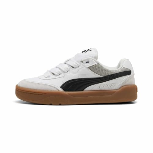 PUMA Park Lifestyle SK8 JR Sneaker, White Black-Feather Gray, 36 EU