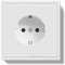 BSEED Schuko Steckdose Unterputz, Wandsteckdose 16Amp mit PC Rahmen, Einzelsteckdose mit Krallen, 1 Fach Weiß