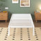 Lutown-Teen Metallbett 90x200 mit Runde Eckbeine, Höhe 30.5cm Bett mit Lattenrost, Metall Bettgestell 90 x 200 cm mit Stauraum unter dem Bett Weiss, Geräuschfrei, Einfacher Aufbau, Weiß