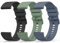 Wanme Bracelet Compatible pour Huawei Watch GT2 Sport Elegant 46mm / GT 2e/ GT Sport Active Classic 46mm/ GT3/GT3 Pro (Noir/Bleu Gris/Vert Olive)