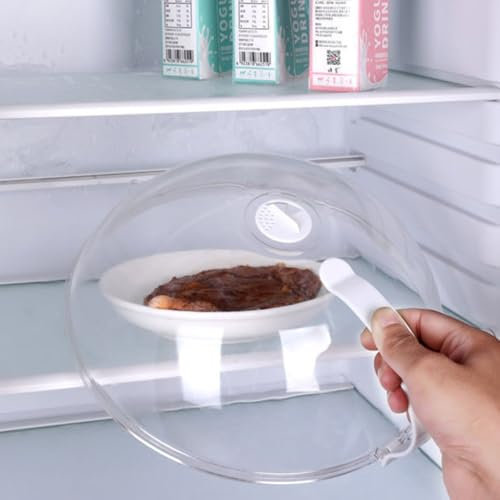 Il coperchio per piatto da microonde dal design intelligente presenta prese d'aria per migliorare la sicurezza durante il riscaldamento (lavello di scarico)