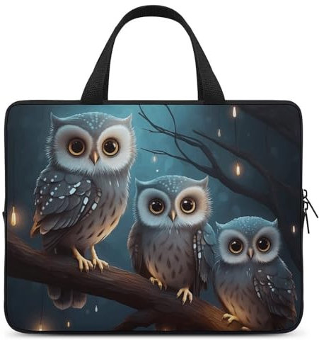 Laptophülle, stoßfest, Computer-Tragetasche, Eule auf Baum, Notebook-Hülle, Laptop-Tasche, wasserabweisend, Computerhüllen, Tablet, Aktentasche für Reisen, Business, 30,5 cm (12 Zoll)