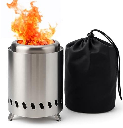 Brasero de table – Brasero de table idéal pour le jardin, le foyer portable, le barbecue de camping, le foyer. Spécialement conçu pour augmenter le flux d'air pour une combustion efficace