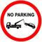 Panneau de signalisation « No Parking » autocollant en PVC pour voiture 11,6 cm × 11,6 cm (1 pièce)