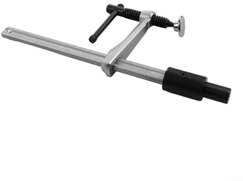 Honseadek Abrazadera de sujeción de carpintería de acción rápida para bancos de agujero de perro de 16 mm y 28 mm, clip de escritorio de metal resistente para carpintería (16 mm)
