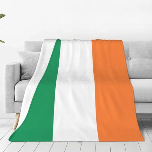 Flag of Ireland Throw Blanket Ireland Flannel Blankets for Irish Couch Bed Sofa 60x50