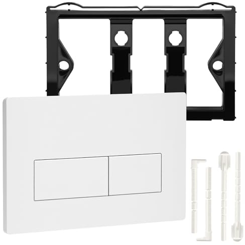 Drückerplatte WC Kompatibel mit UP300 & 320 01/20/30/50b Betätigungsplatte | Betätigungsplatte Spülkasten Ersatzteile Kompatibel Betätigungsplatte für WC Element mit Geberit Sigma01, 20, 30, 50 (Weiß)