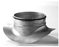 Attacco a sella in lamiera di acciaio zincata con guarnizione di tenuta per impianti ventilazione e aspirazione. Raccordo da tubo Ø200 a tubo Ø100.