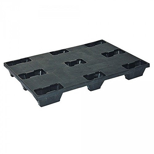 BRB Leichtpalette, Euromaß LxBxH 1200x800x140 mm, schwarz, geschl. Deck, nestbar
