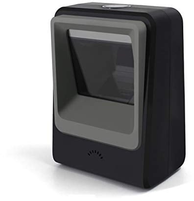Handsfree 2D 1D Barcode Scanner,Alacrity QR Omnidirectional Desktop Bar Code Reader Scanner, Capture Barcodes from Mobile Phone Screen, Black