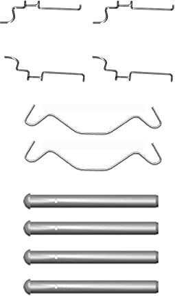 1x Zubehörsatz Montagesatz Bremsbeläge Bremsklötze hinten