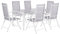 Beliani Modernes Gartenmöbel Set in Grau Tisch und 6 Stühle Aluminium Polyester Prato