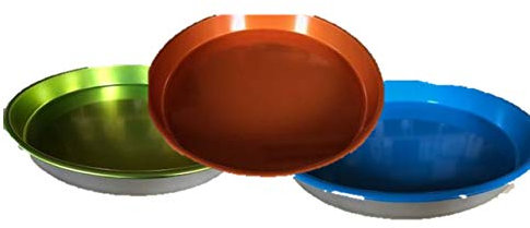 Weihnachtsteller Set, 3 x Weihnachts Teller Metall 32cm