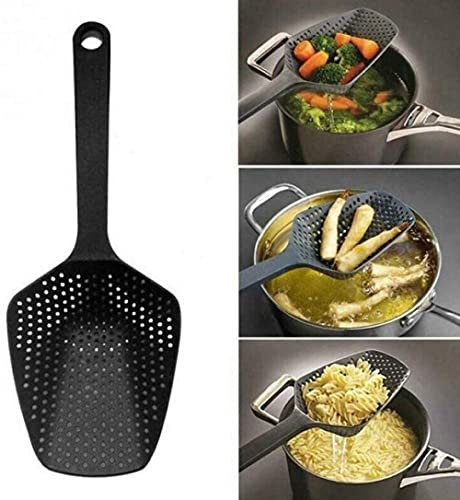KOKSI Scolapasta con manico, in plastica, senza BPA, grande