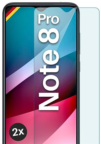 MoEx Verre trempé Compatible avec Xiaomi Redmi Note 8 Pro - Film de Protection en Verre, Film Protecteur d'écran incassable, Film de Verre Pare-balles Transparent, Lot de 2
