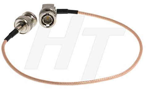 HangTon - Cavo coassiale super flessibile per fotocamera 3G HD-SDI video RF ad angolo retto da BNC maschio a maschio dritto BNC RG179, 75 Ohm (40 cm)