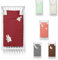 Adam Home 300 Thread Count Egyptian Cotton Toddlers Bedding Set Duvet Quilt Cover with Pillowcase Nursery Cot Baby Bed Linen for Boys & Girls |Brick Red