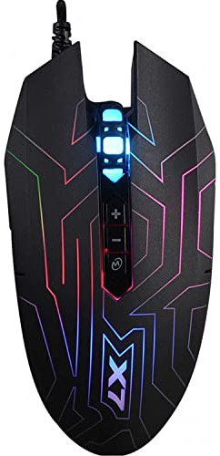 A4tech XGame X77 Labyrinth Oscar Neon Gaming Maus Neonbeleuchtung max. 2400 DPI Schwarz
