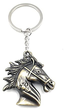 H-Customs Porte-clés en forme de tête de cheval - En bronze vieilli