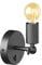 ledscom.de Vintage E27 Wand-Leuchte FETRO Schalter, schwarz, schwenkbar + LED Lampe gold max. 778lm, 3-Stufen dimmen, extra-warmweiß