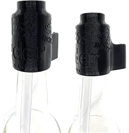 SHOTY® ExOder... - deine neue Bierrutsche im 2er Pack - Biertrichter - Biershooter - Bierbong - Alkoholgeschenk (Schwarz & Schwarz)