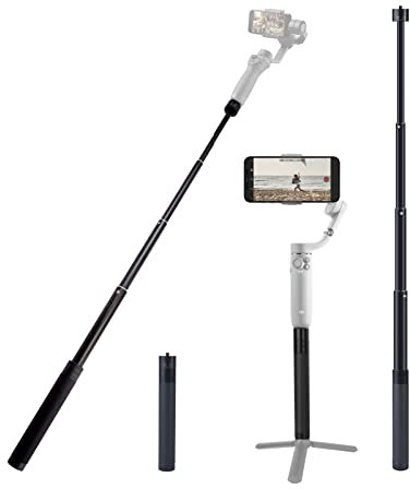 Extension Rod for Gimbal, 29in Selfie Stick Compatible with Gimbal Stabilizer DJI OM 5/4 Osmo Mobile 3 2/Feiyu/Zhiyun Smooth 5 Q & 4 and All Gimbles with 1/4 Thread Handheld Pole Go Pro Action Camera