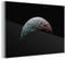 MuchoWow Glasbild Glasfoto Wandbild Bilder Deko 120x80 cm Galaxie - Schwarz - Mond
