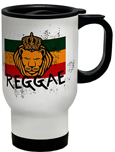 Shopagift Jamaican Reggae Flag Lion Travel Mug Gift Cup