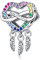 Alstiva Forever Love Charm 925 Sterling Silber 5A Zirkonia Charm Anhänger für Armband Charm Bead Pendant für Europäische Armbänder Halsketten Schmuck Geschenk für Damen Frauen