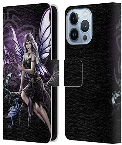 Head Case Designs Officially Licensed Sarah Richter Gothic Fairy With Dragons Fantasy Leather Wallet Case Compatible With Apple iPhone 13 Pro