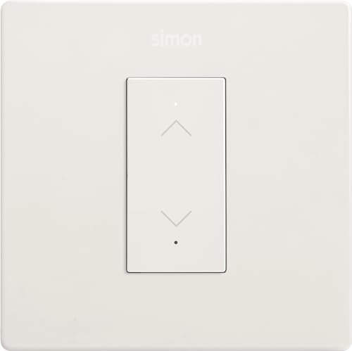 SIMON - KIT interruptor de persianas iO conectivo de empotrar blanco, Serie Simon 270, 700 VA, Interruptor de Pared Plano y Fino, Fácil de Instalar, Incluye Marco, Tapa y Mecanismo, Color blanco