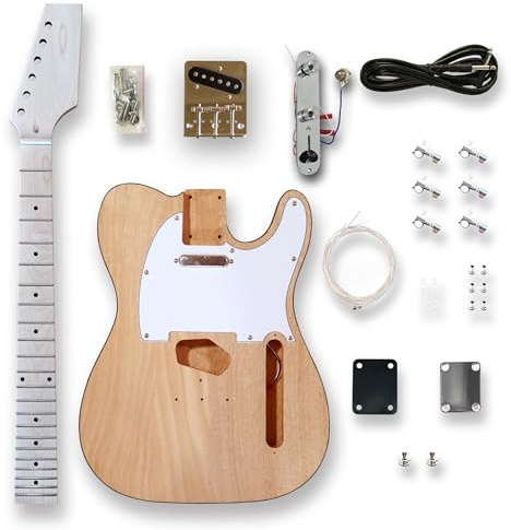 BexGears DIY E-Gitarren-Sets für TL Stil Okoume Holzkörper, Ahornhals und Ahorn-Griffbrett