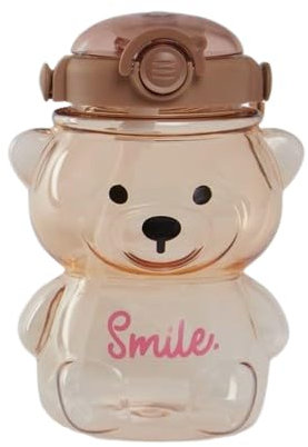 Golders Green UK Teddy Bear Water Bottle: Adorable Hydration for Kids & More! (Pink)