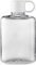 Tritan Travel Pocket Water Bottle - 360ml Slim Square Bottle for Camping, Hiking, Fitness