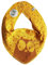 Pippi Babywear Halstuch Dreickstuch Zahnungslätzchen mit Motiv (Eule maisgelb)