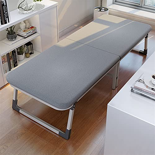 ISCBAFYX Klappbett, tragbares Klappbettgestell mit Dicker Matratze, ausziehbares Gästebett für Gästezimmer, Büro, tragbares Klappbett, tragbares zusammenklappbares Campingbett (185 x 70 x 36 cm)