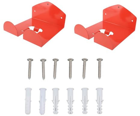 Qcwwy Garden Trimmer Holder Heavy Duty Steel Power Tool Hanger for Grass Trimmer Hedge Trimmer Wall Mounted Garage Storage Organizer for Indoor Outdoor Use Orange